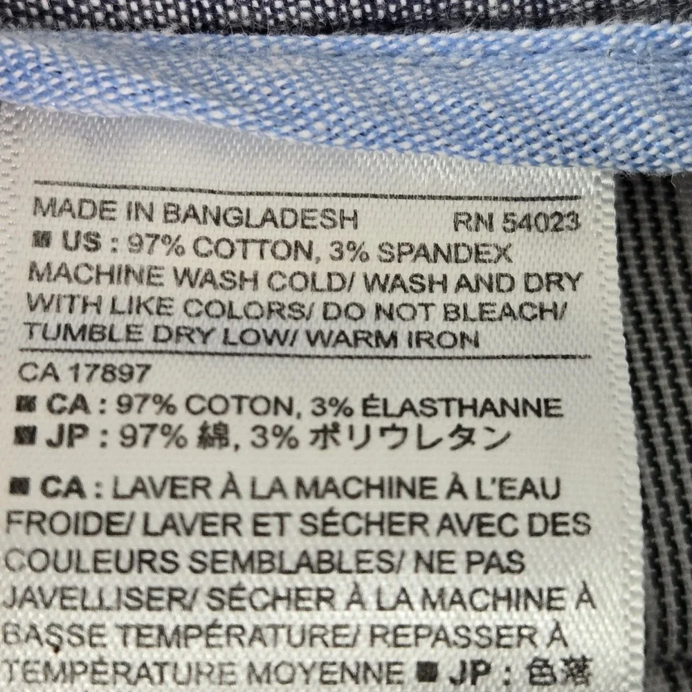 Banana Republic Men Pants 32X34 Gray‎ Chino Skinny Button Slim 33